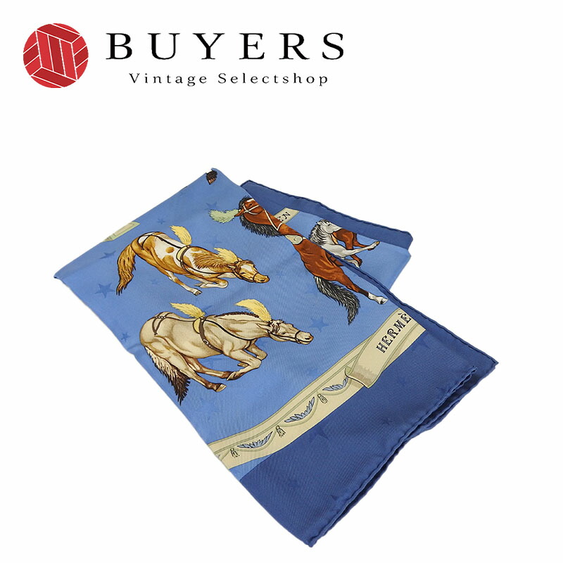 楽天市場】【中古】エルメス スカーフ カレ90 EN PISTE シルク100％ 馬