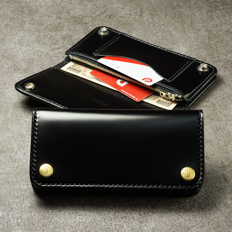 楽天市場】トラッカーズウォレット コードバン TYPE II 黒【長財布