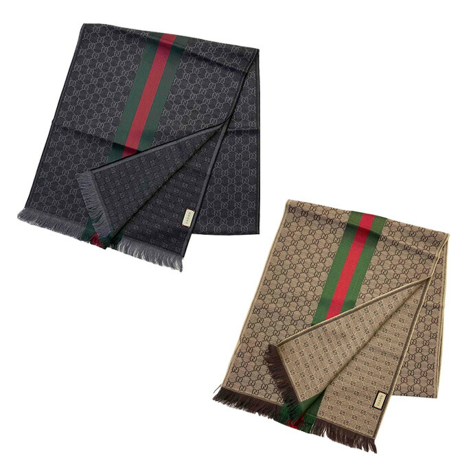 楽天市場】グッチ GUCCI マフラー GGパターンマフラー メンズ