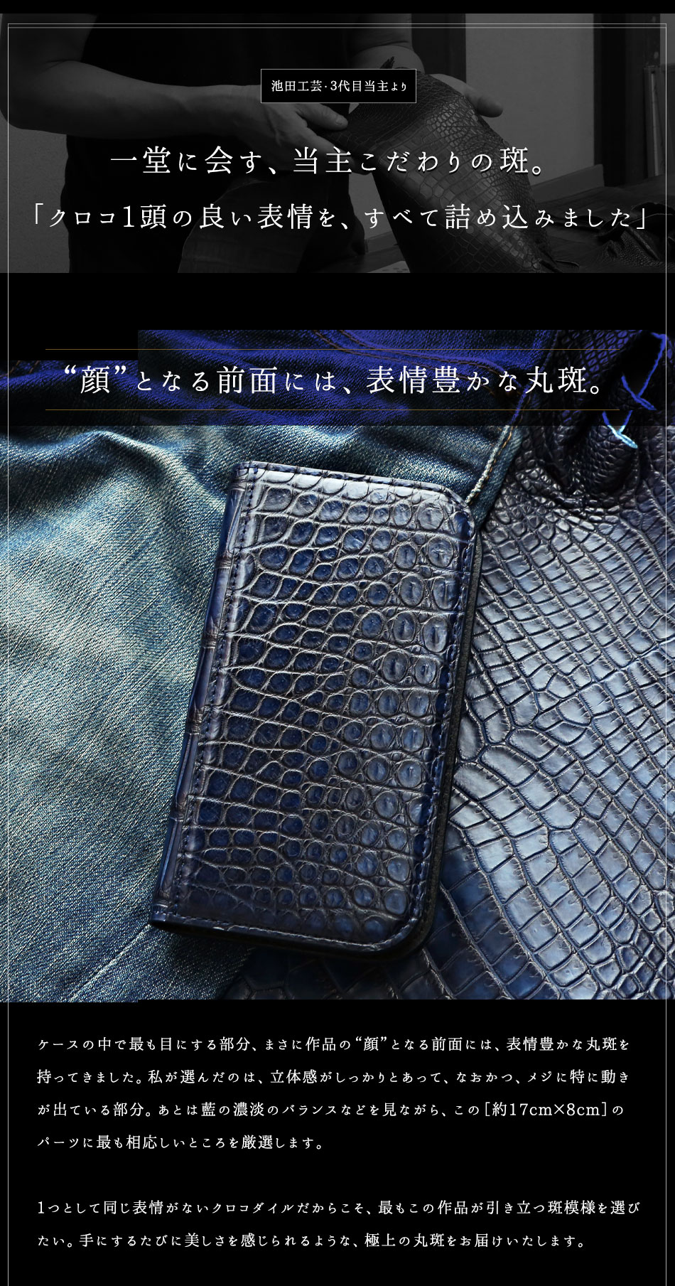 楽天市場】【池田工芸】“最高峰の美しさ”を携える「藍染めクロコダイル