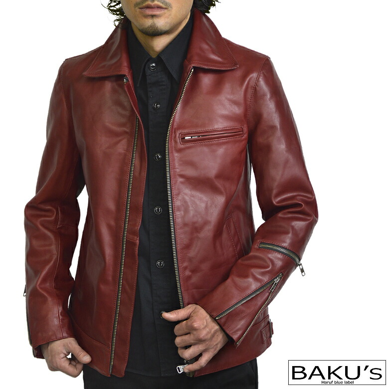 楽天市場】レザージャケット ライダースジャケット 革ジャン メンズ 本