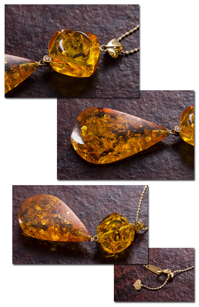 楽天市場】【スーパーSALE限定クーポン】 K18 琥珀 ダイヤモンド