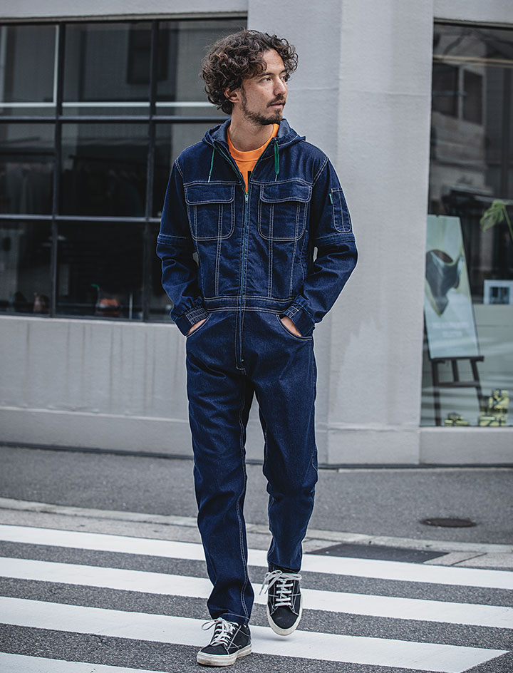 楽天市場】長袖つなぎ 男女兼用 グレースエンジニアーズ アグリデニム