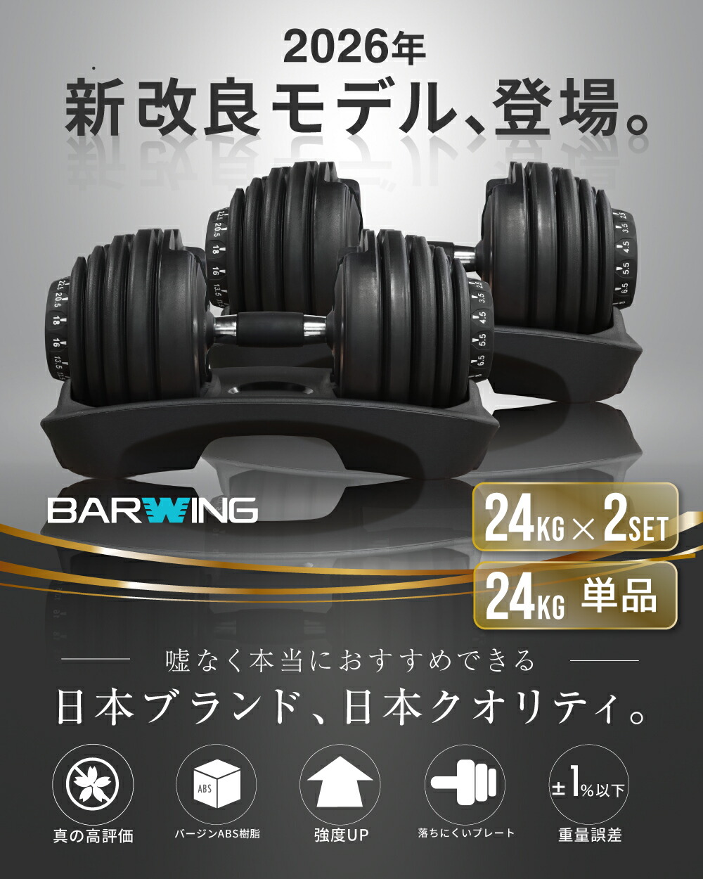 楽天市場】□3/11迄 最大4,900円OFF□ 可変式ダンベル 24kg 2個セット