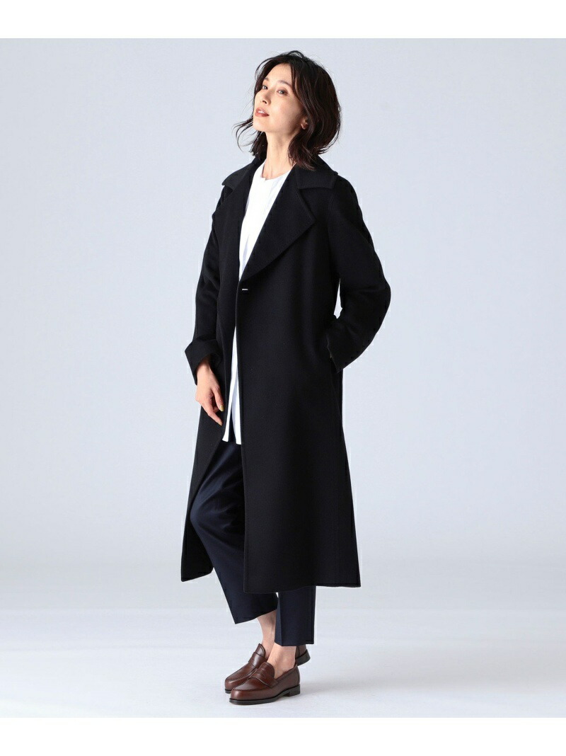 BEAMS】ウールギャバ ベルテッドオフィサーコート Size S オフィサー