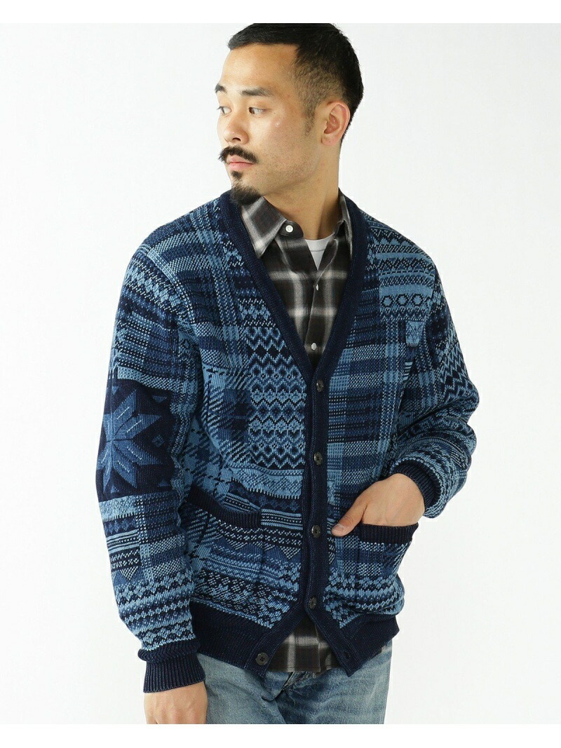 楽天市場】【SALE／60%OFF】BEAMS PLUS / インディゴジャガード ニット