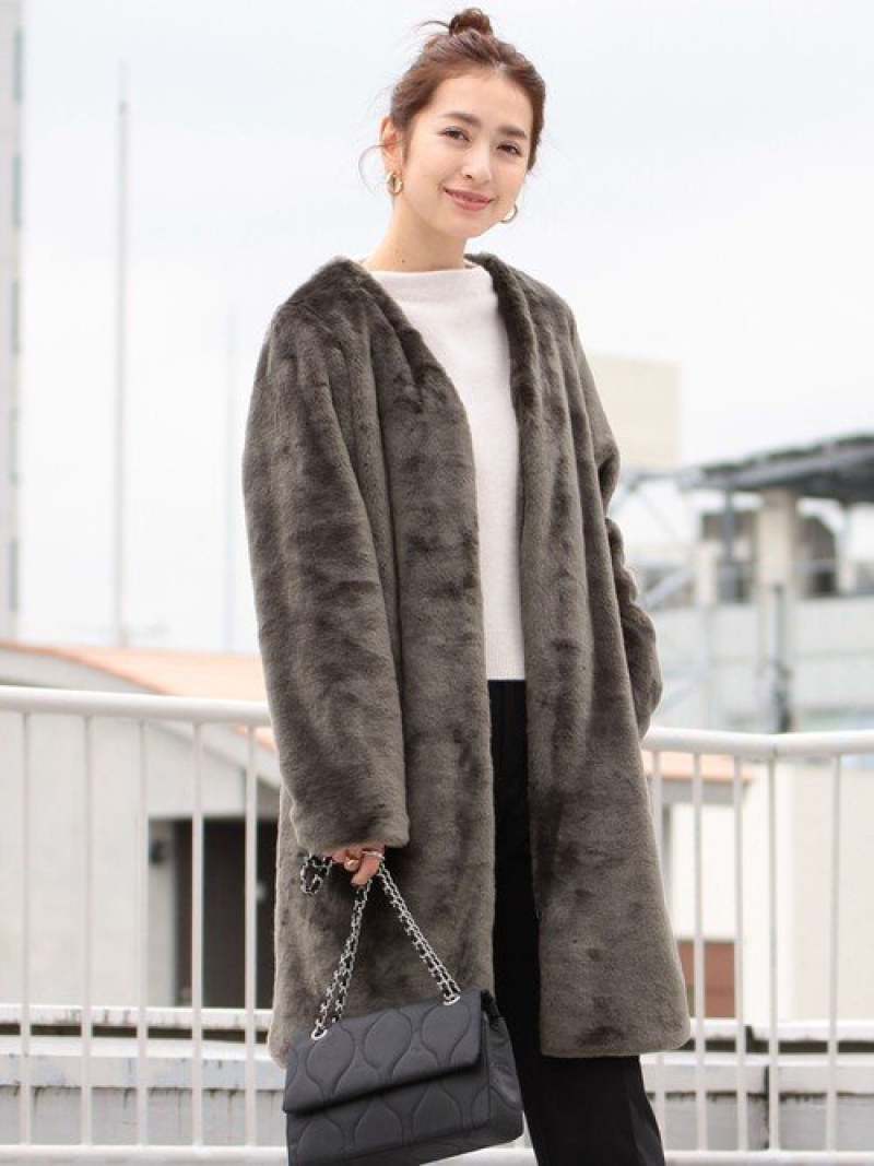 楽天市場】【SALE／60%OFF】BY∴ フェイクファーノーカラーコート