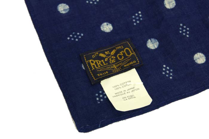 楽天市場】RRL ラルフローレン ダブルアールエル ドット バンダナ