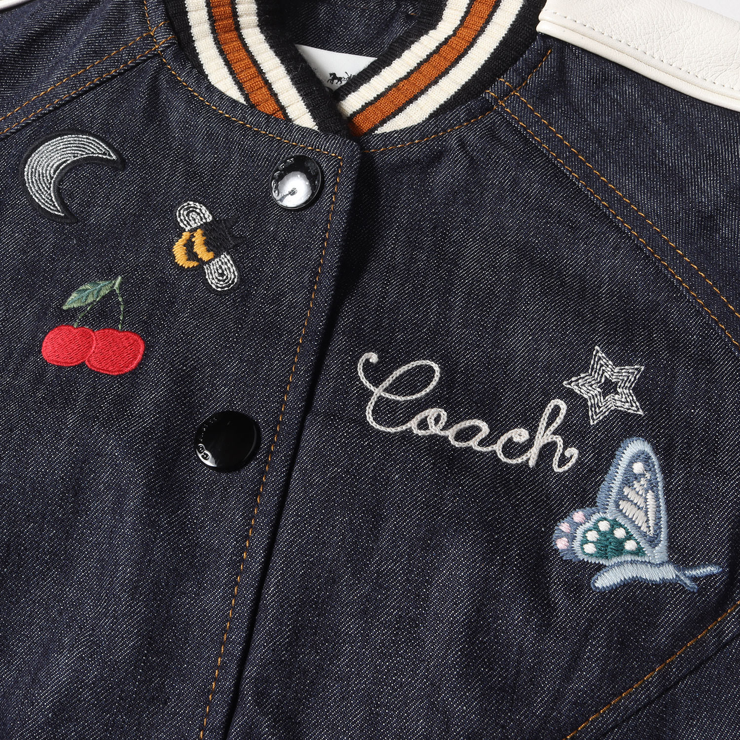 楽天市場】COACH コーチ ジャケット サイズ:XS ワッペン ロゴ 刺繍