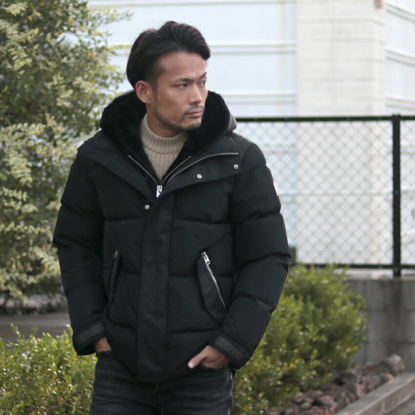 楽天市場】MACKAGE マッカージュ ムートン レイヤード風ダウン