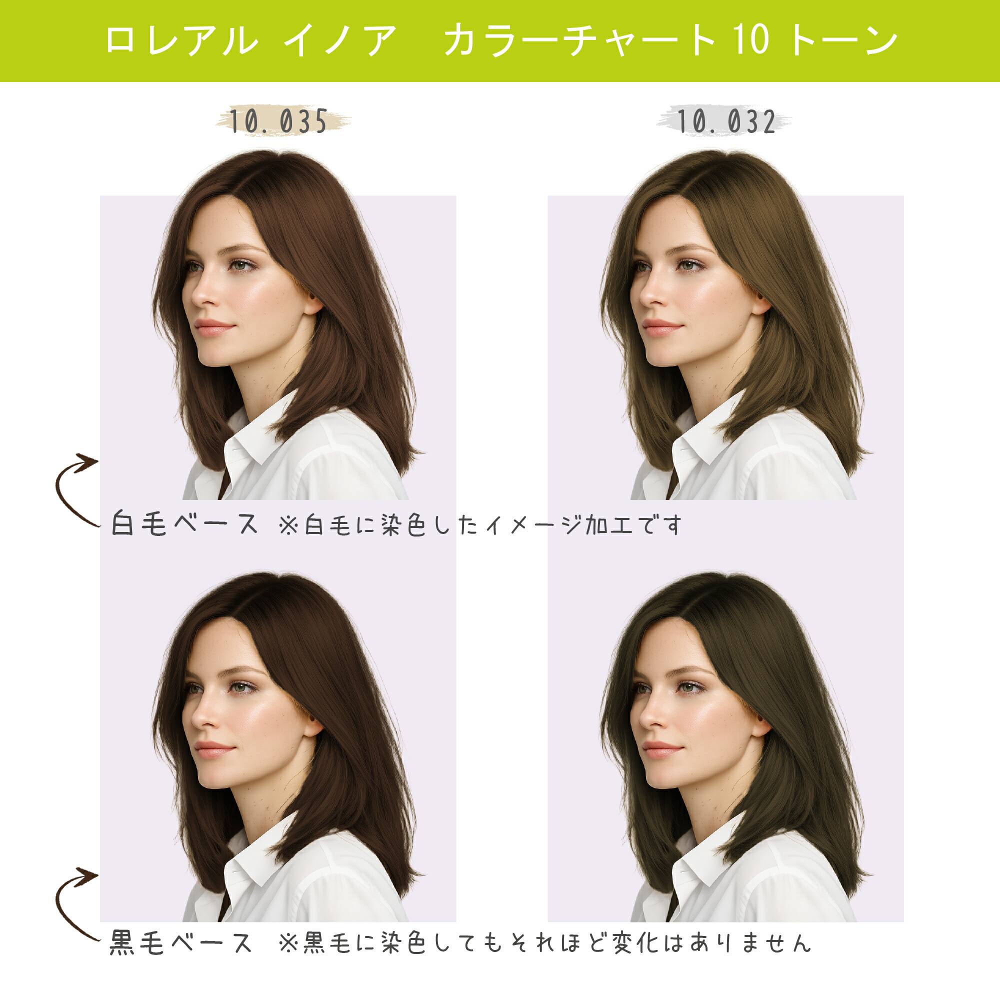 楽天市場】白髪染め ロレアル イノア ブラウン ベージュ ミルクティー