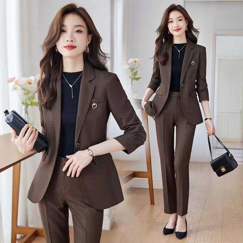 楽天市場】ブラウン（パンツスーツ｜スーツ・セットアップ