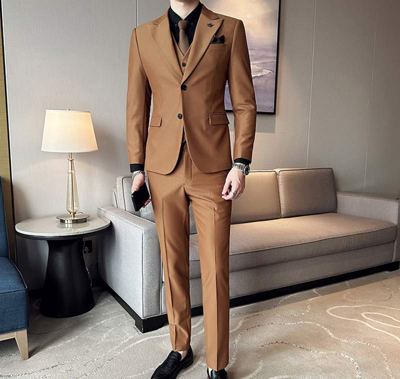 楽天市場】送料無料 スーツ メンズ ブルー 3点セット 紳士服