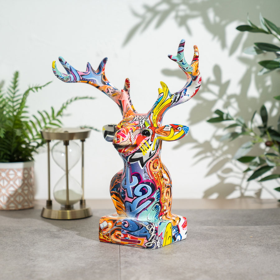 楽天市場】5日限定10%offクーポン 置物 鹿 シカ 動物 ポップ