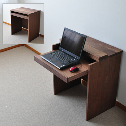 楽天市場】＼クーポン対象!／ PCデスク 木と風 ウォールナット材 64cm