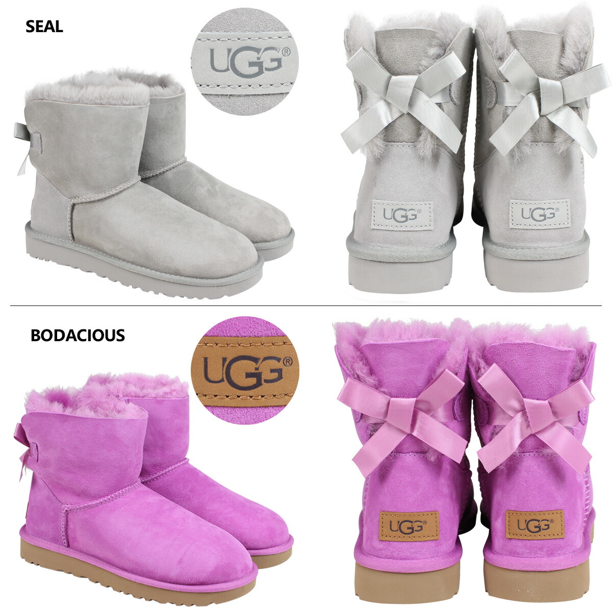 楽天市場】UGG MINI BAILEY BOW アグ ムートン ブーツ ミニ ベイリー