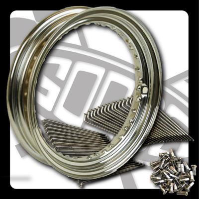 楽天市場】250TR 16インチキット MT クローム スチールスポーク リア