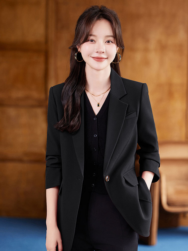 楽天市場】テーラードジャケット レディース 黒 コート 長袖 アウター