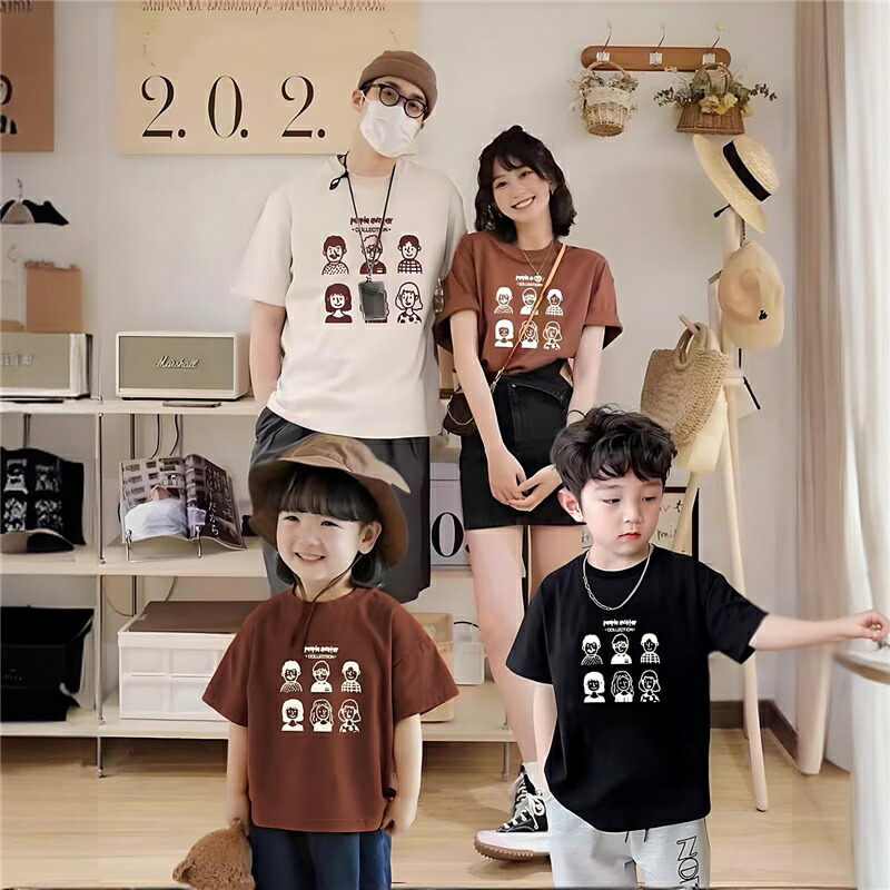 楽天市場】夏 家族 お揃い お揃い tシャツ ペア 可愛い 親子