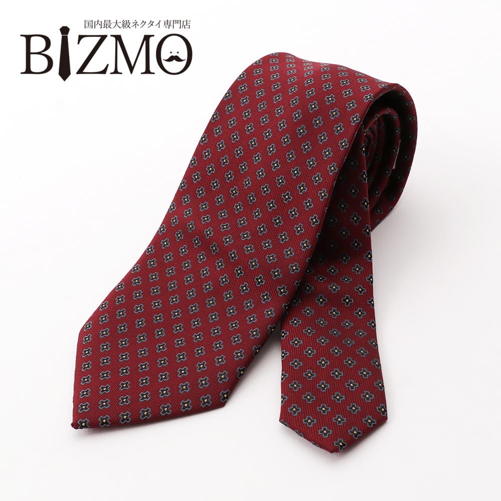 楽天市場】洗えるネクタイ 小紋柄 ワイン レッド ボルドー 赤 グレー