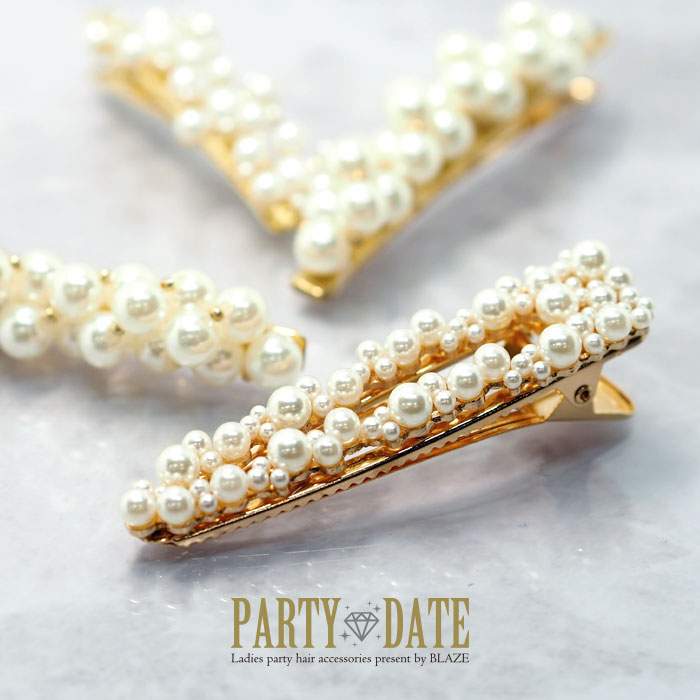 楽天市場】【メール便対応可能】 パール ヘアクリップ バラエティ