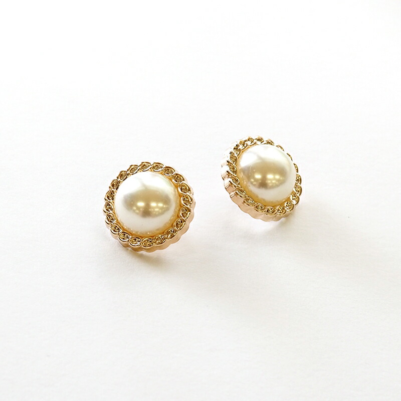 楽天市場】【2個セット】プラスチックボタン 21mm パール ゴールド