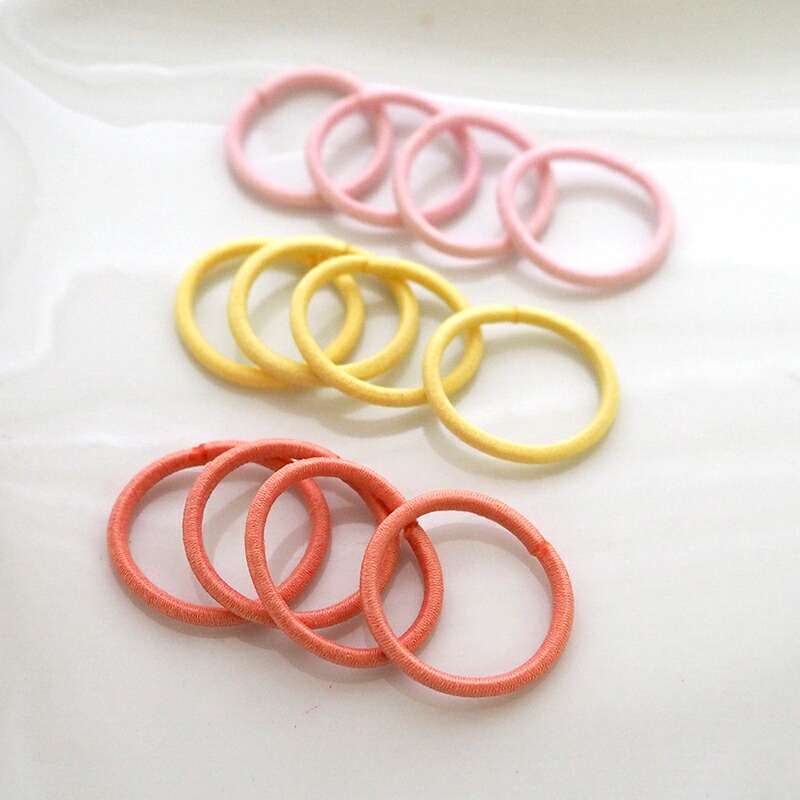 楽天市場】ヘアゴム リングゴム ミニ 細 6cm パステルカラー パーツ