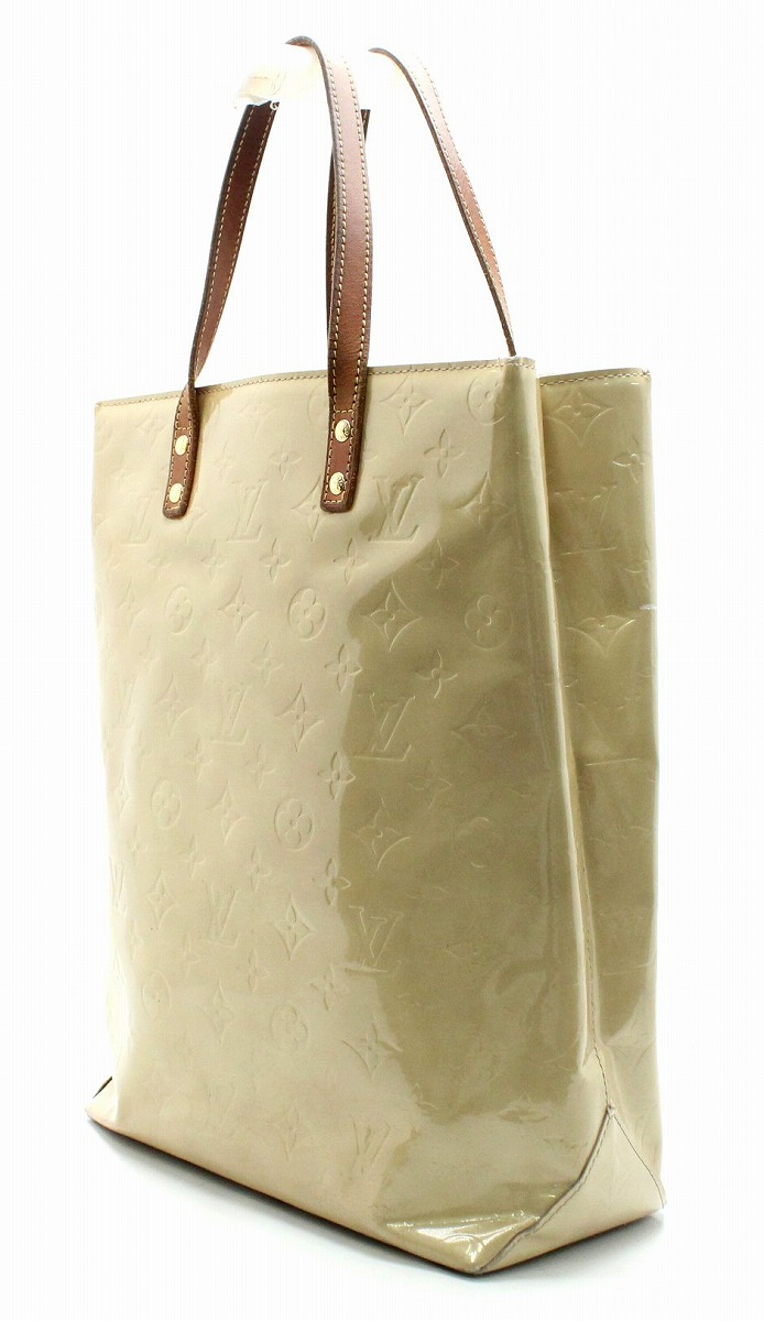 Louis Vuitton エナメルレザー ハンドバッグ クリーム Louis Vuitton