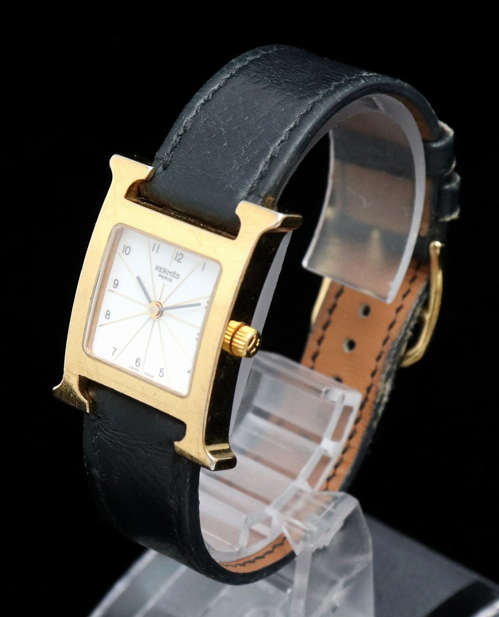 楽天市場】【ウォッチ】HERMES エルメス Hウォッチ ホワイト文字盤 GP
