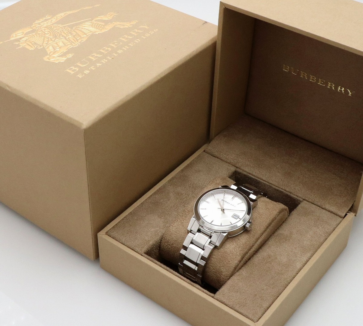 楽天市場】【ウォッチ】BURBERRY バーバリー シティ シルバー文字盤 SS