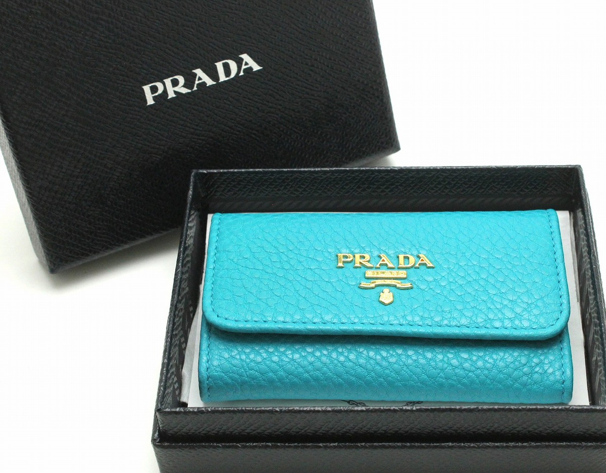 楽天市場】【未使用品】PRADA プラダ 6連キーケース VITELLO GRAIN 型