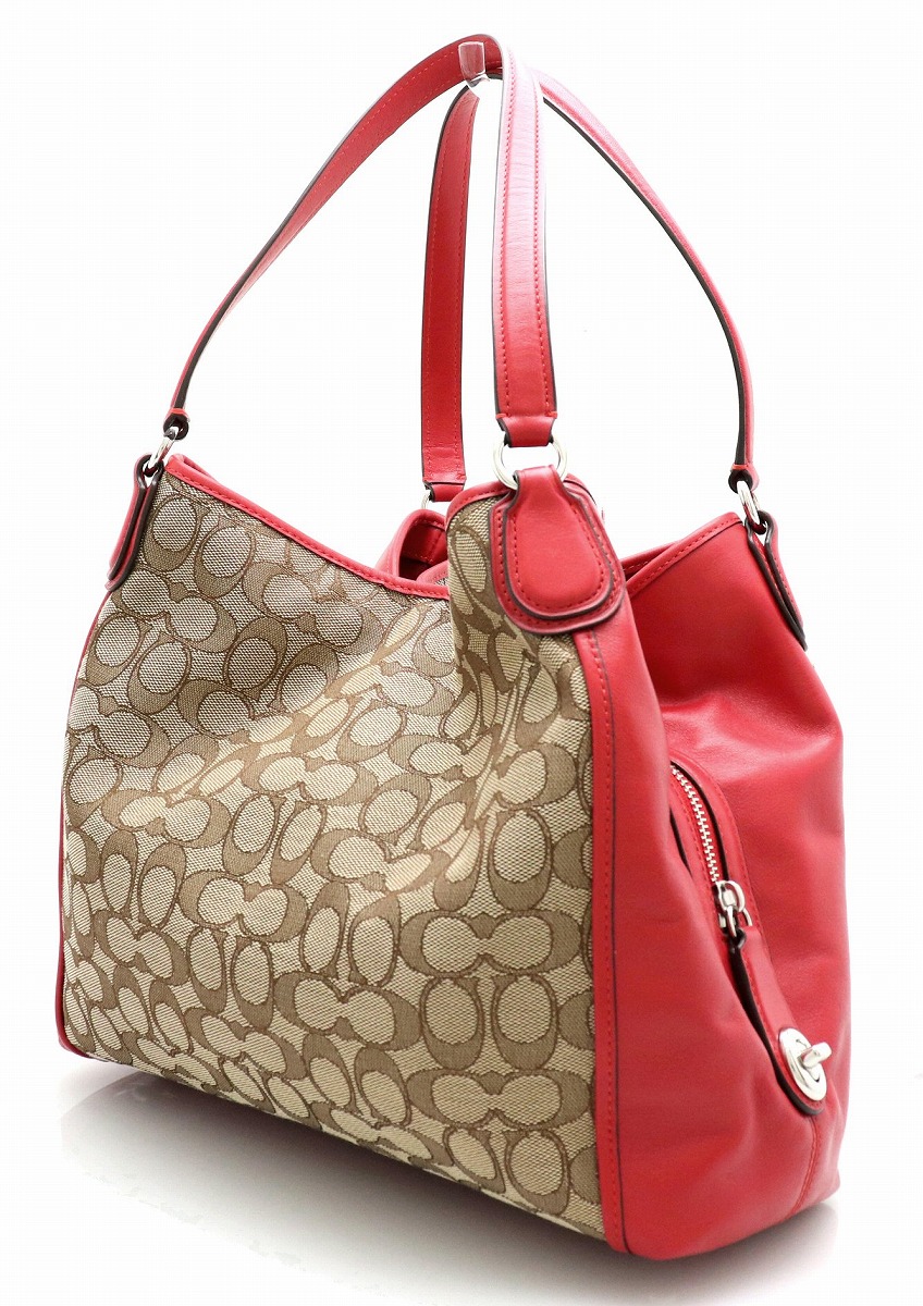 COACH イーディガンメタリックショルダーバッグ ハンドバッグ