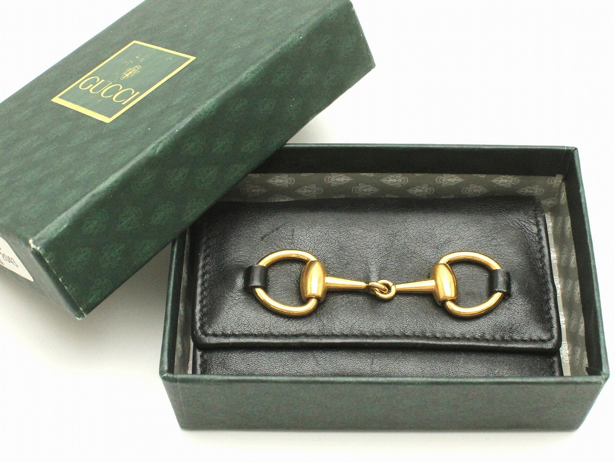 楽天市場】GUCCI グッチ ホースビット ベルト 6連キーケース レザー 黒