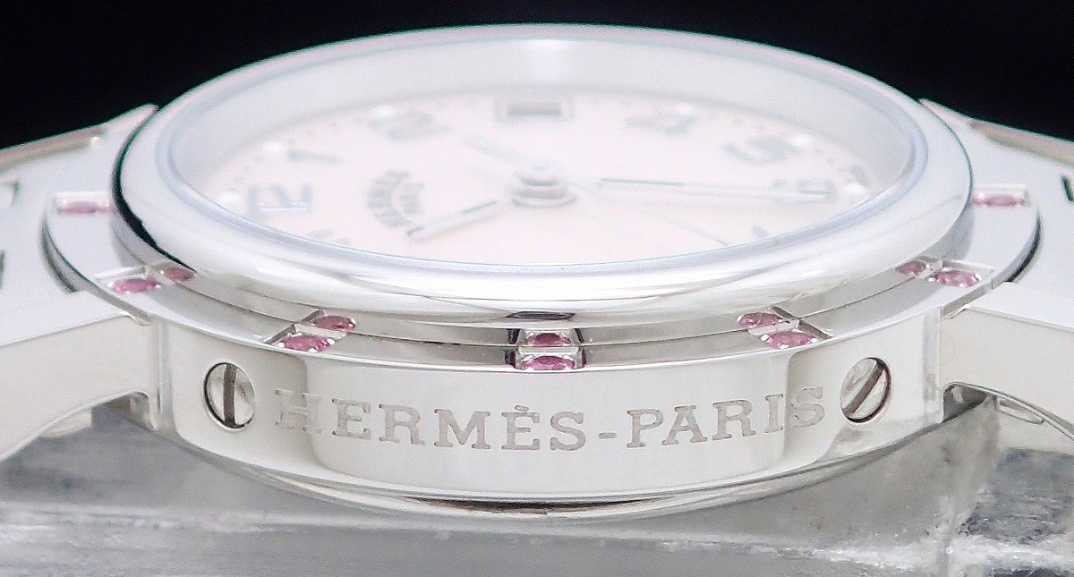 楽天市場】【ウォッチ】HERMES エルメス クリッパー ナクレ ピンク