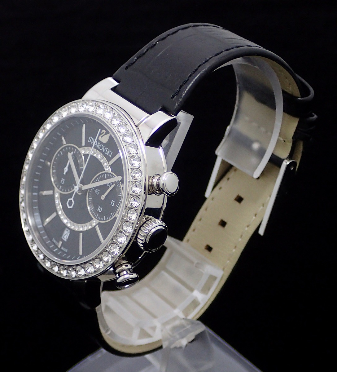 楽天市場】【ウォッチ】SWAROVSKI スワロフスキー クロノグラフ デイト