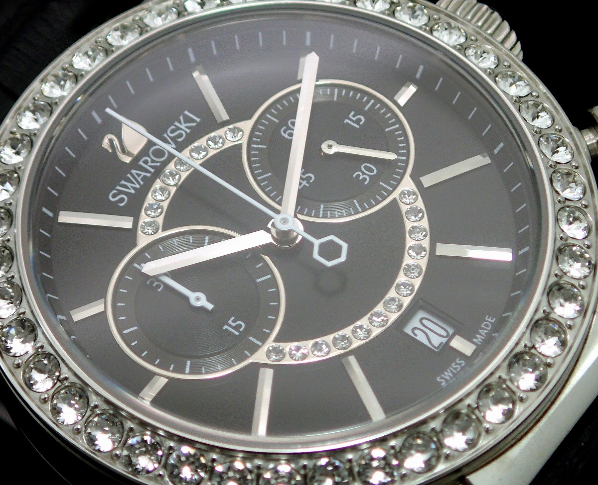 楽天市場】【ウォッチ】SWAROVSKI スワロフスキー クロノグラフ デイト