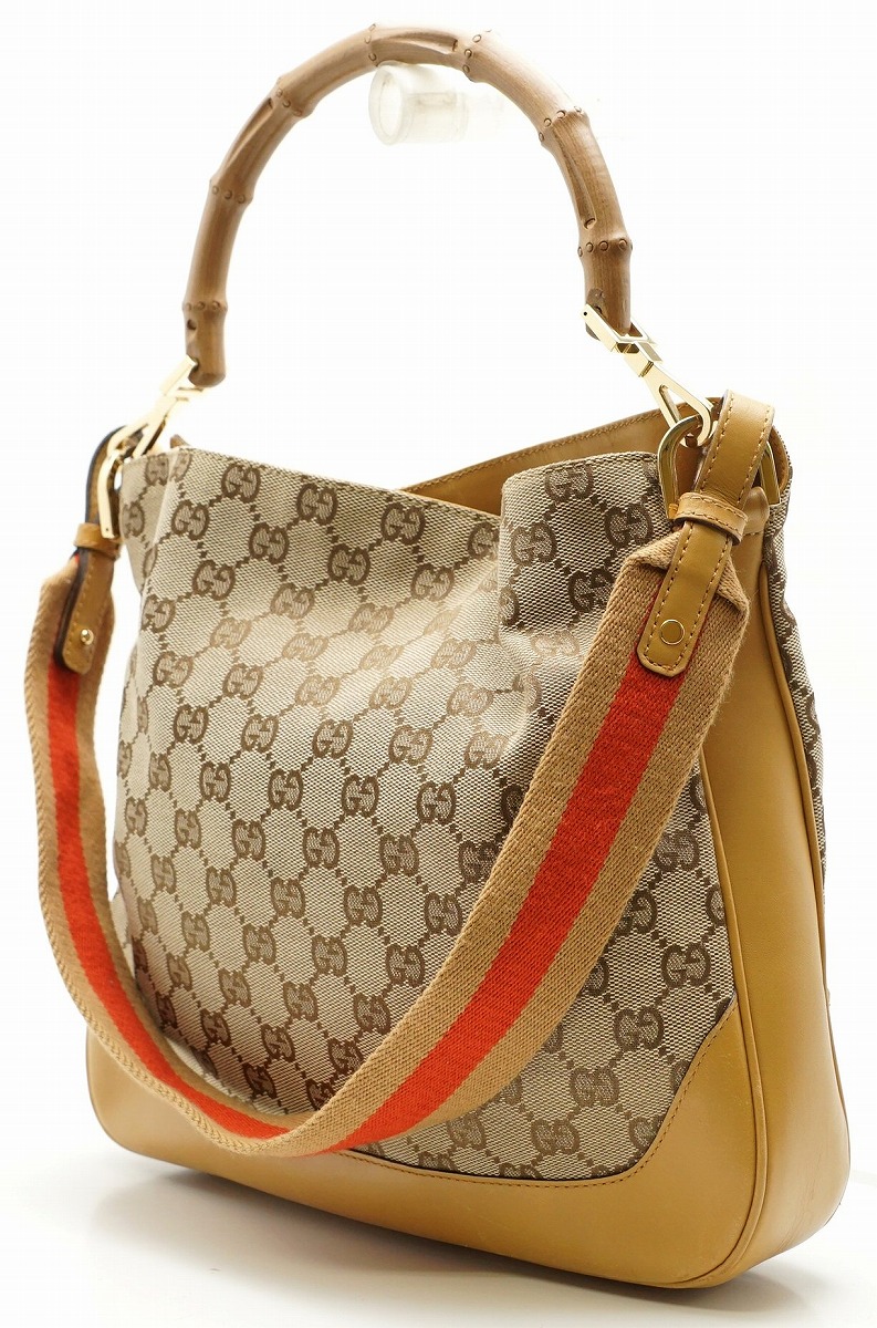 楽天市場】【バッグ】GUCCI グッチ GGキャンバス バンブー