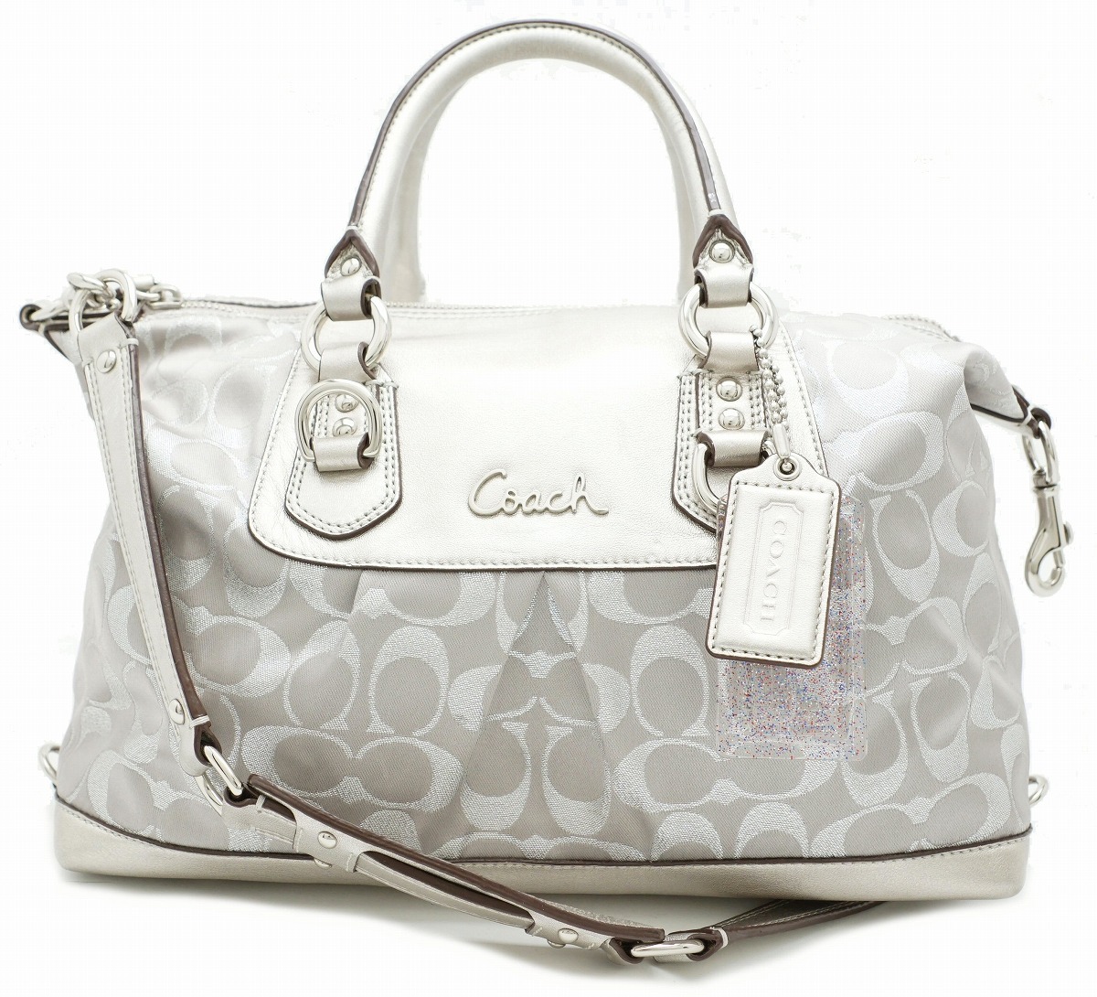 楽天市場】【バッグ】COACH コーチ シグネチャー ラージ ハンドバッグ