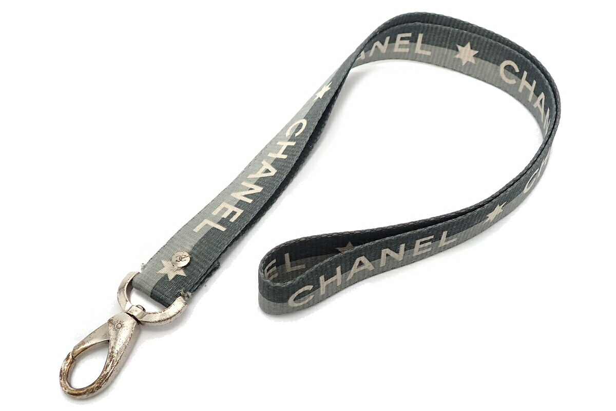 CHANEL ロゴ入りナイロンストラップ CHANEL ロゴ入りナイロン