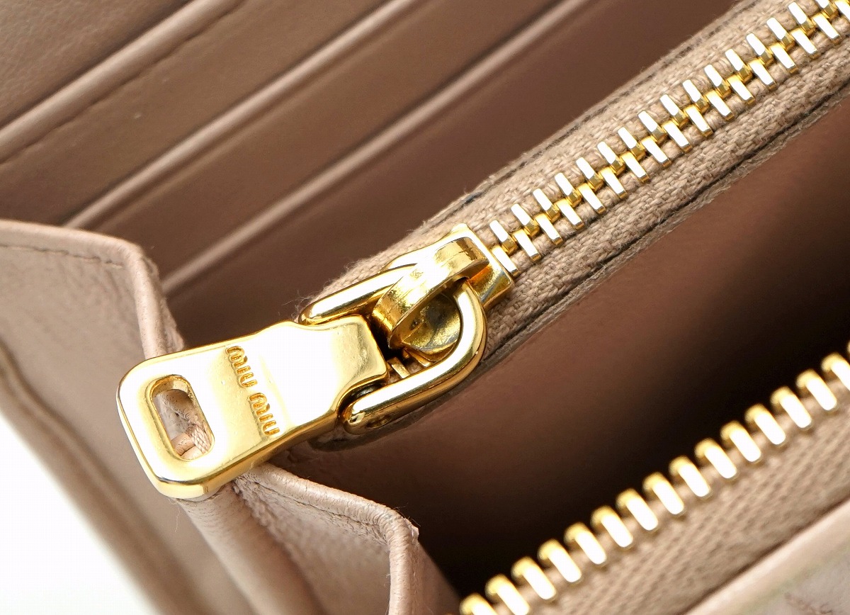 楽天市場】【財布】Miu Miu ミュウ ミュウ マテラッセ L字型ファスナー