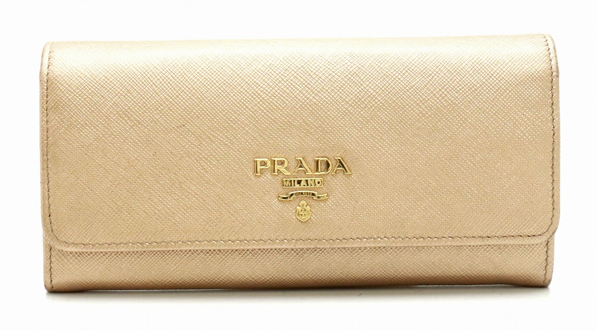 楽天市場】【財布】PRADA プラダ 2つ折り長財布 レザー サフィアーノ