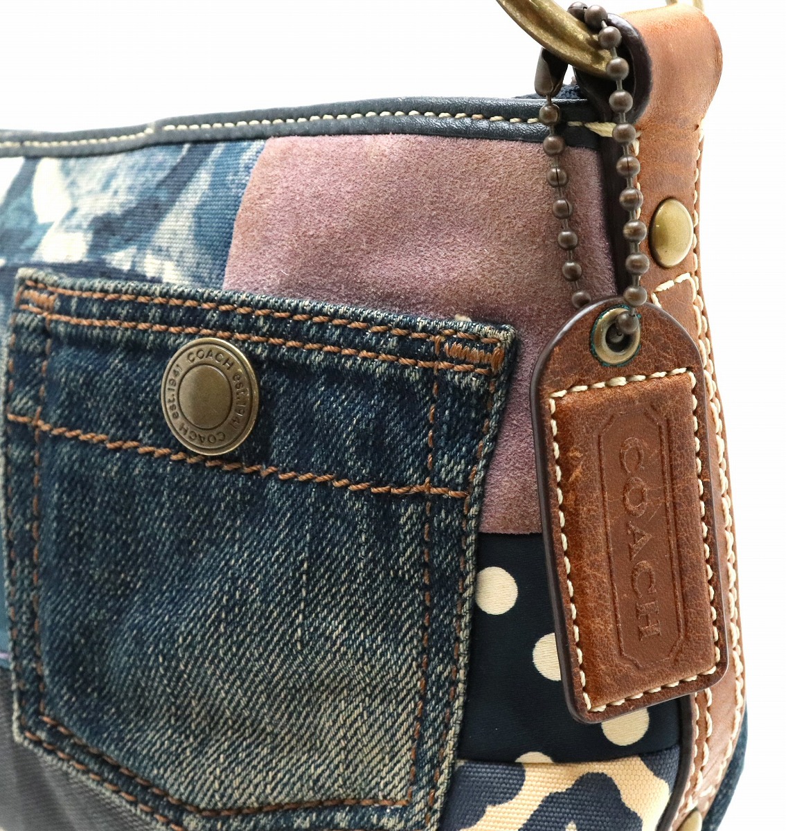 楽天市場】【バッグ】COACH コーチ パッチワーク スモール ホーボー