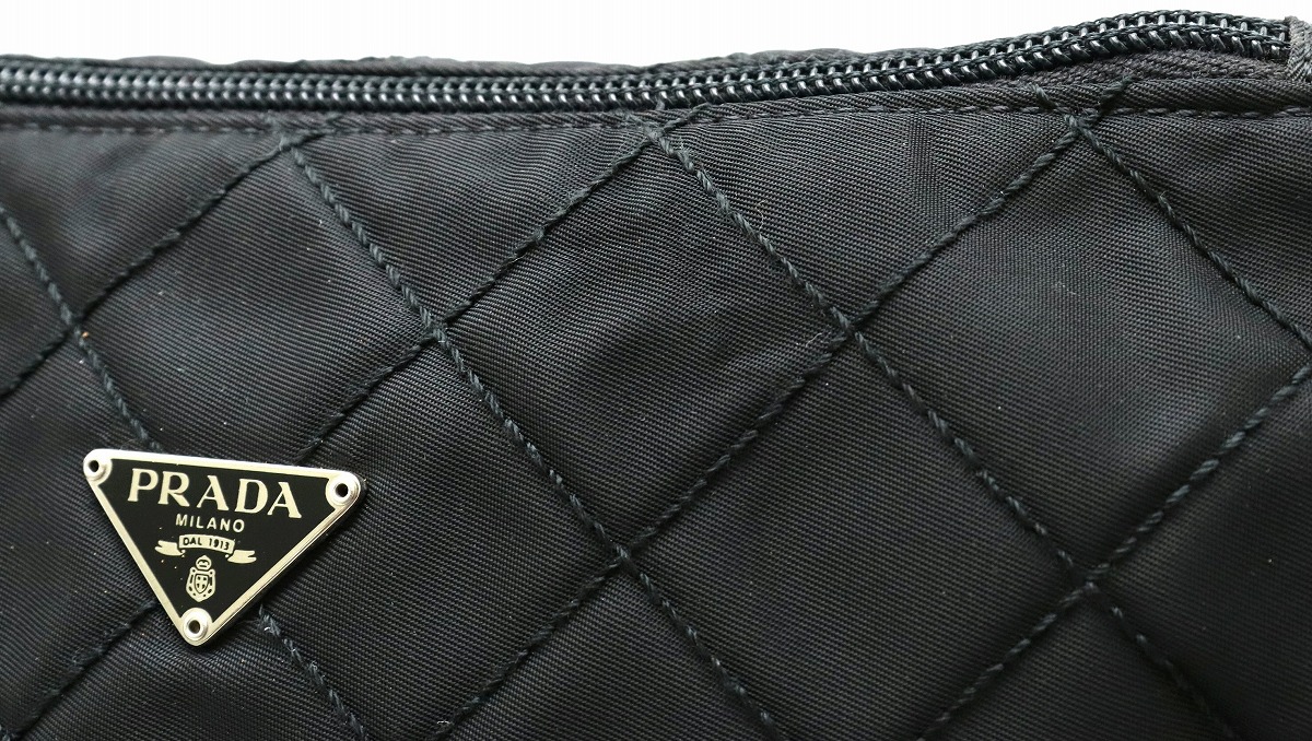 楽天市場】【バッグ】PRADA プラダ キルティング ナイロン ポーチ