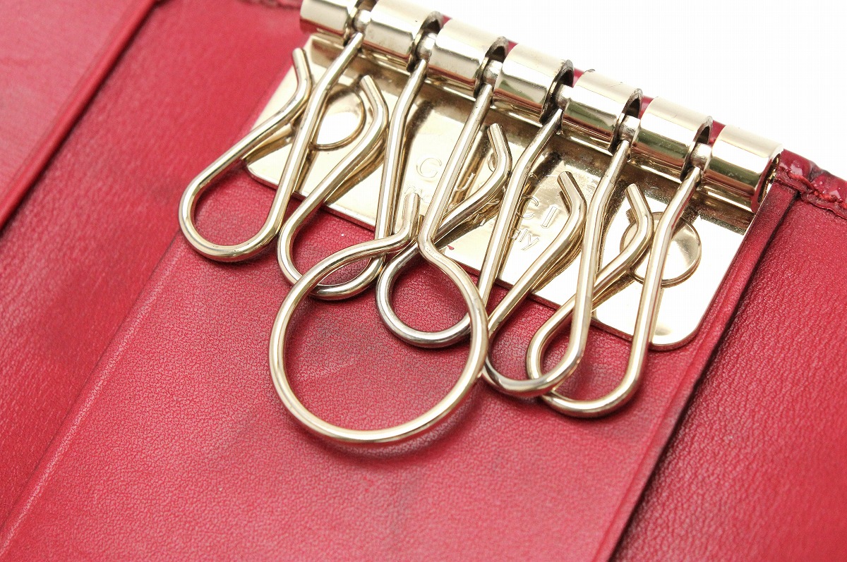 楽天市場】GUCCI グッチ GG柄 6連キーケース エナメルレザー ハート