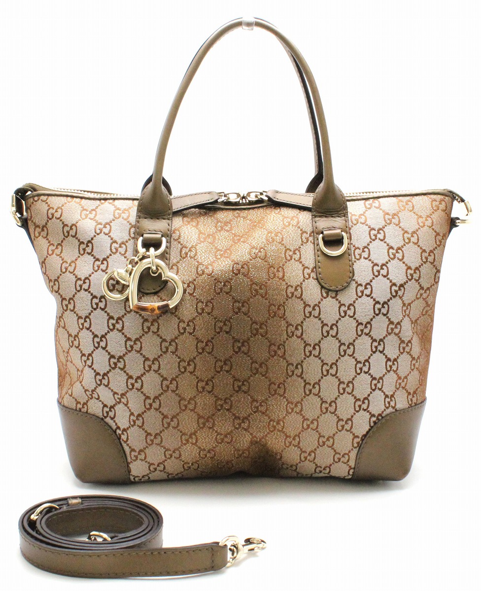楽天市場】【バッグ】GUCCI グッチ GGキャンバス ハートビット トート