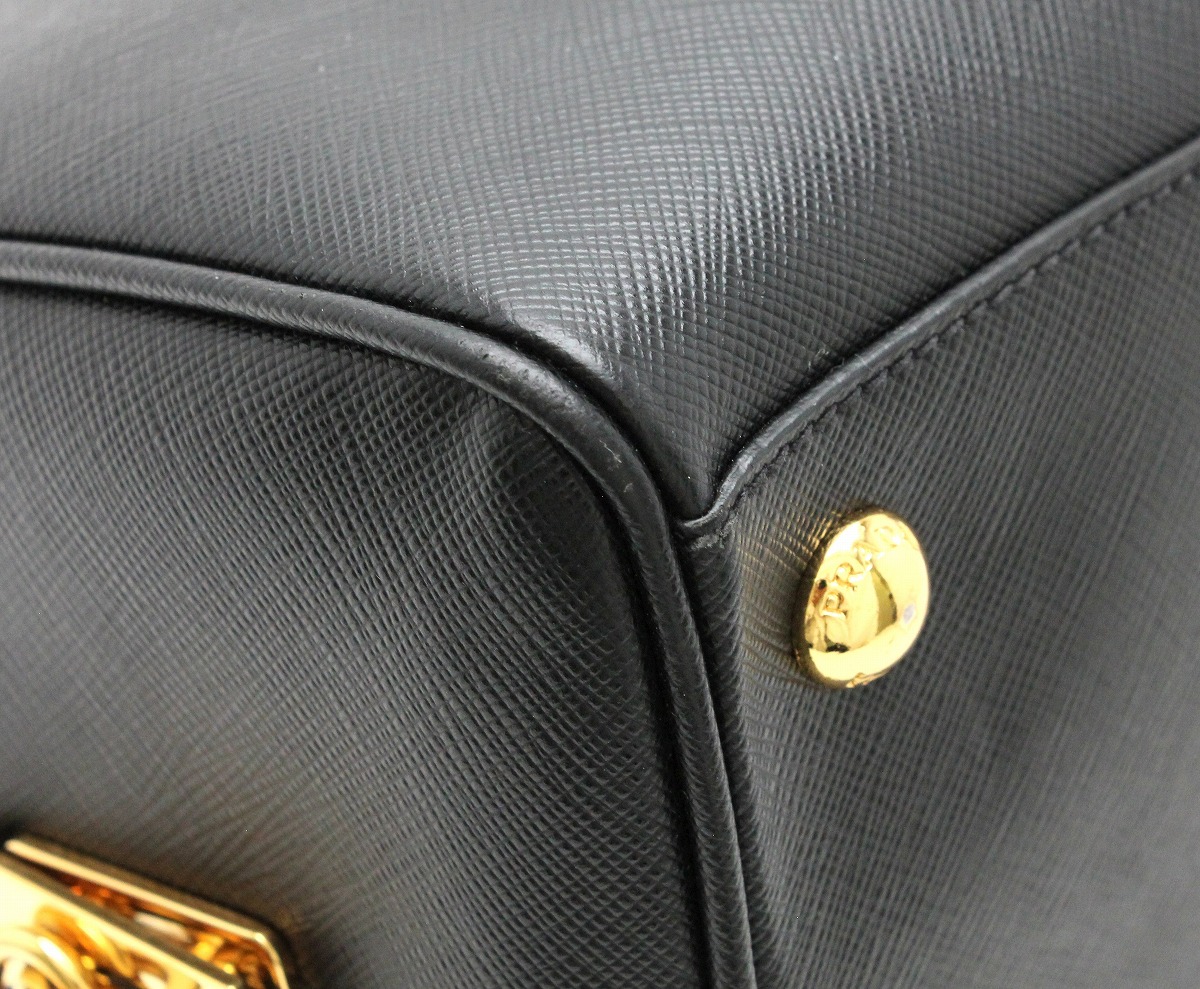 楽天市場】【バッグ】PRADA プラダ ハンドバッグ レザー NERO 黒