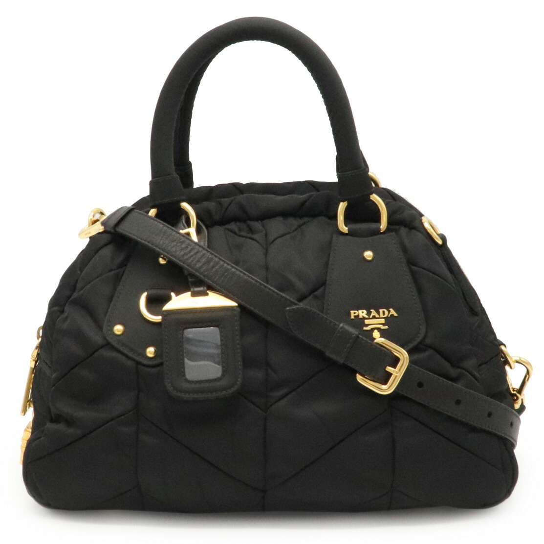 楽天市場】【バッグ】PRADA プラダ キルティング ハンドバッグ ドーム