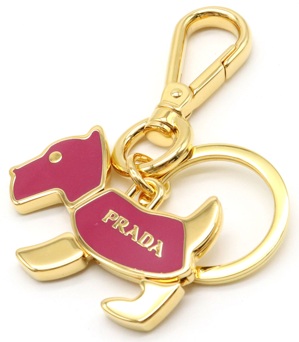 楽天市場】【新品未使用品】PRADA プラダ DOG ロゴ キーホルダー