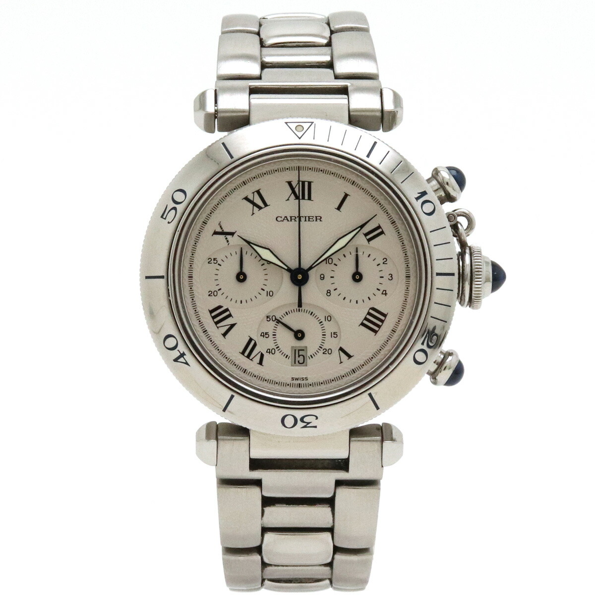 楽天市場】【ウォッチ】Cartier カルティエ パシャ38 クロノグラフ