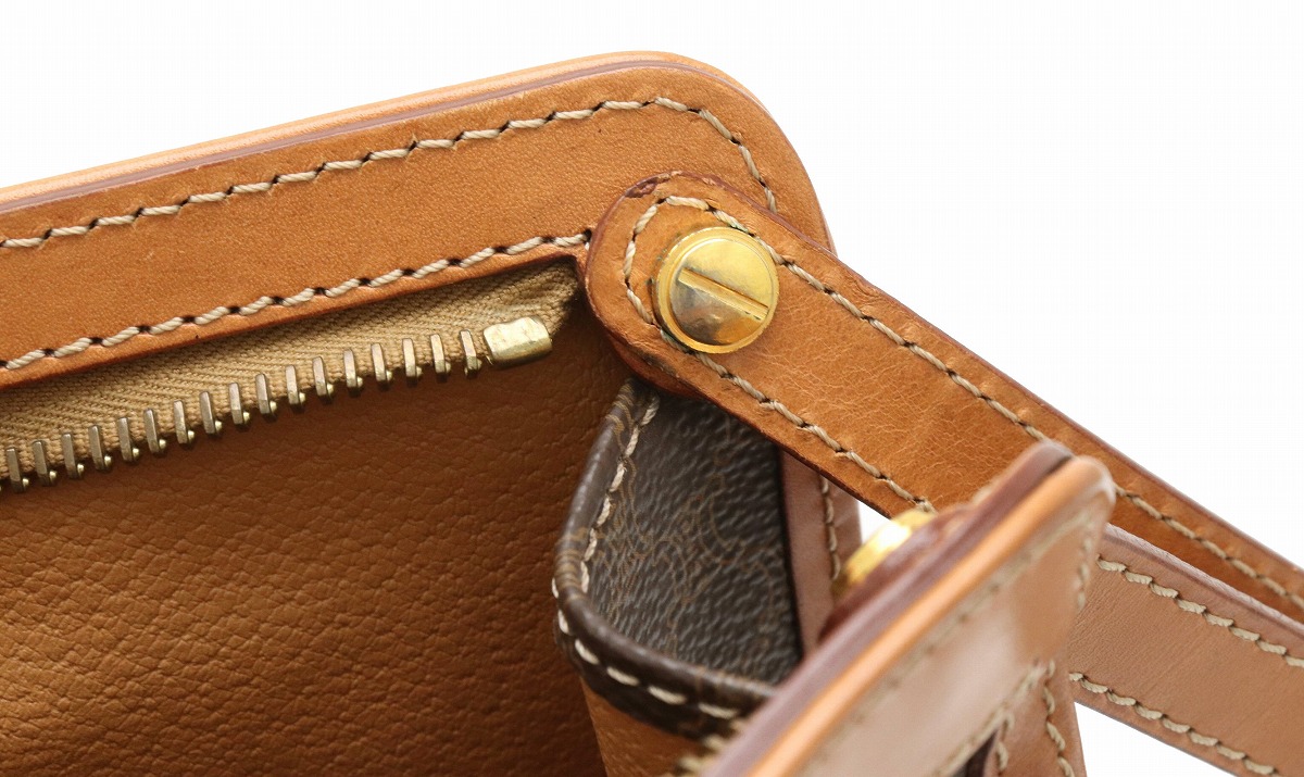 楽天市場】【バッグ】CELINE セリーヌ マカダム柄 ポーチ セカンド